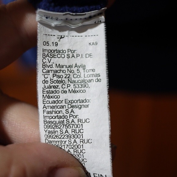 Calvin Klein Blue 1/4 Zip Pullover Kangaroo Pocket Sweatshirt Medium 1981 Logo - Picture 8 of 8